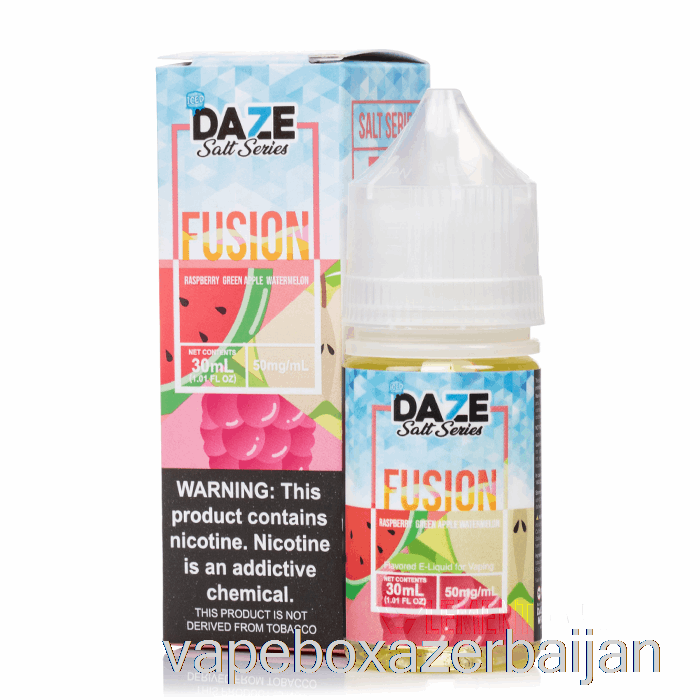 Vape Azerbaijan ICED Raspberry Green Apple Watermelon - 7 Daze Fusion Salt - 30mL 50mg